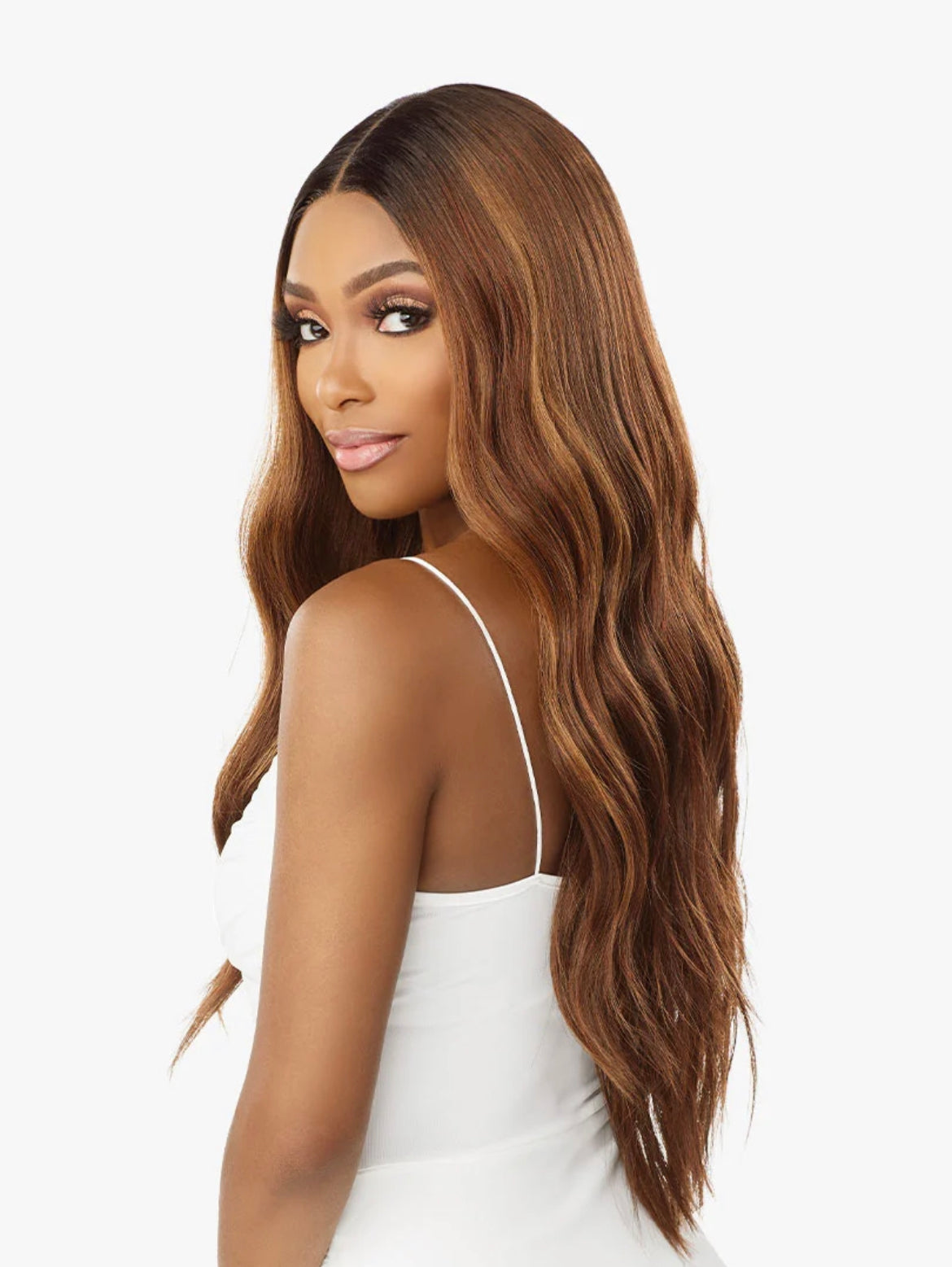 SENSATIONNEL BUTTA LACE HUMAN HAIR BLEND LOOSE BEACH WAVE 28