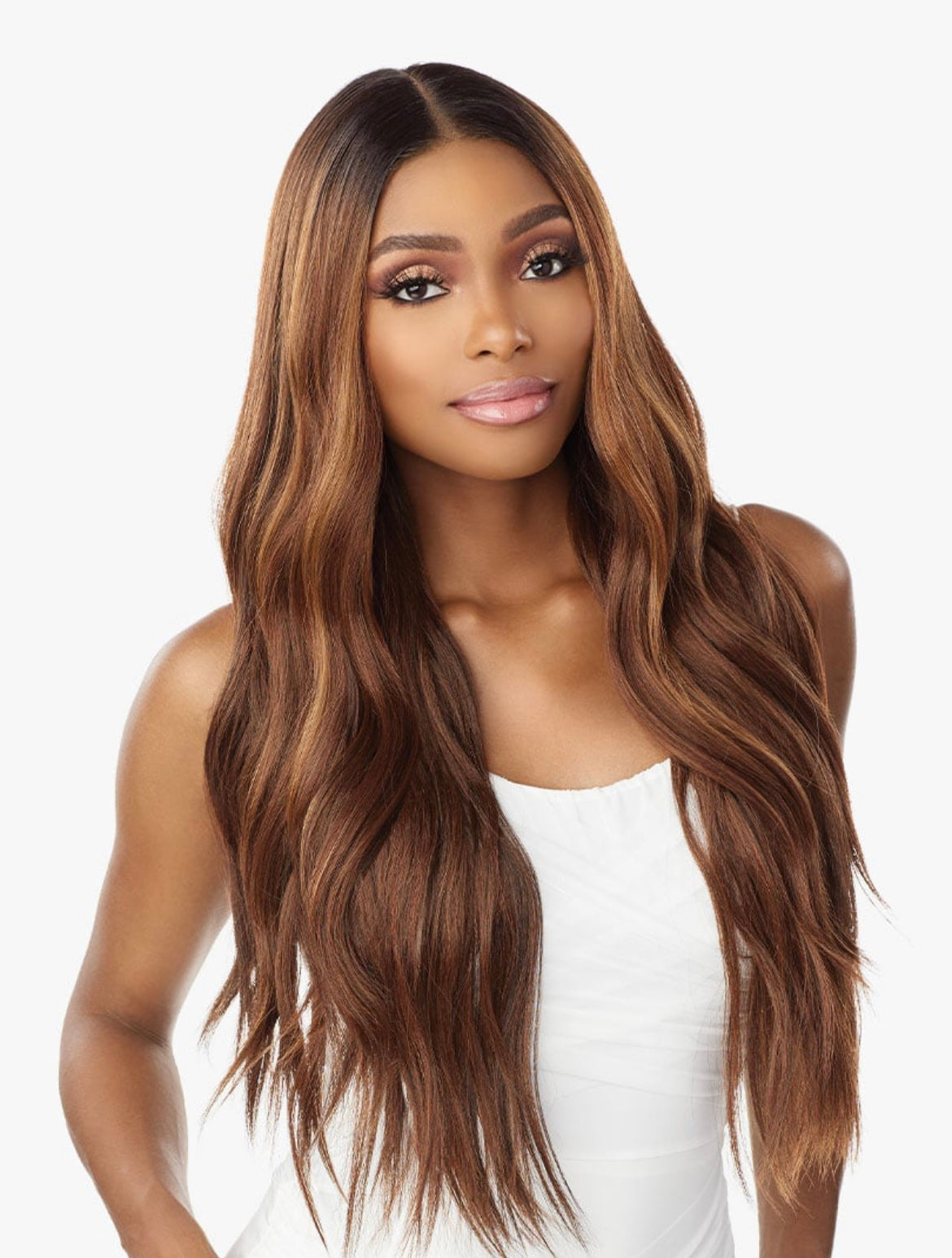 SENSATIONNEL BUTTA LACE HUMAN HAIR BLEND LOOSE BEACH WAVE 28