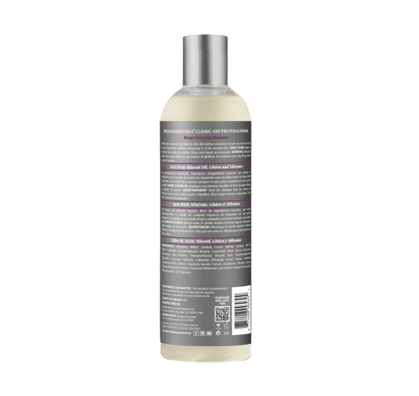 Design Essentials Oat Protein & Henna Deep Cleansing Shampoo