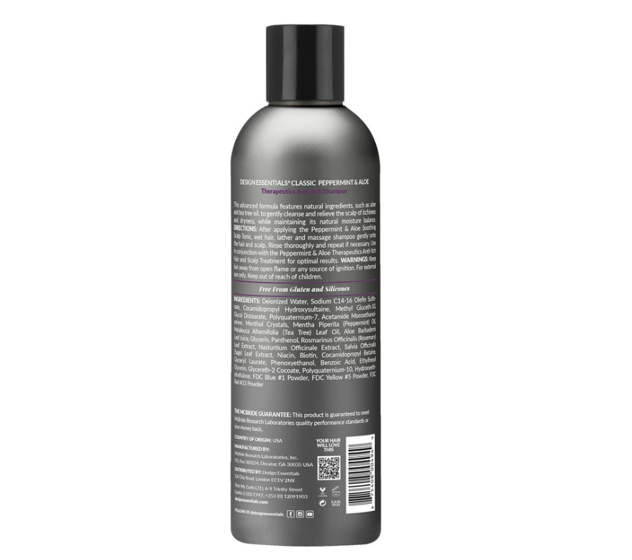 Design Essentials Peppermint & Aloe Therapeutics Anti-Itch Shampoo